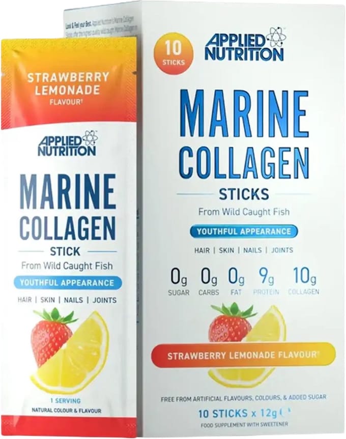 Applied Nutrition Marine Collagen Sticks (10x12g) Strawberry Lemonade - Eiwitten - Collageen