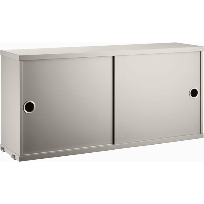 String Furniture Kast met schuifdeuren - beige - Diepte 20 cm