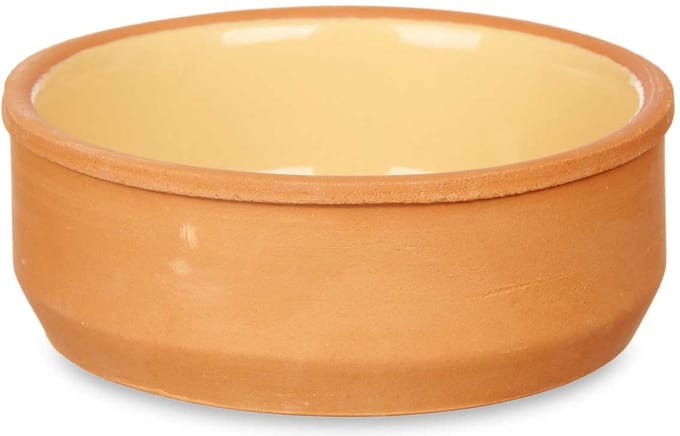La Dehesa Tapas/creme brulee serveer schaaltjes - set van 6x - terracotta - geel - 12 x 4 cm