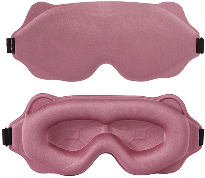 Slaapmasker Roze - 3D Gestructureerd - Volledig Verduisterend - Ademend - Verstelbaar