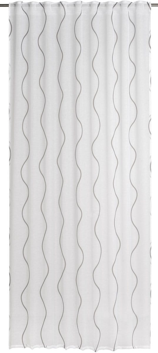 Elbersdrucke Gordijn met verborgen lussen Curve 255x140 cm wit-grijs
