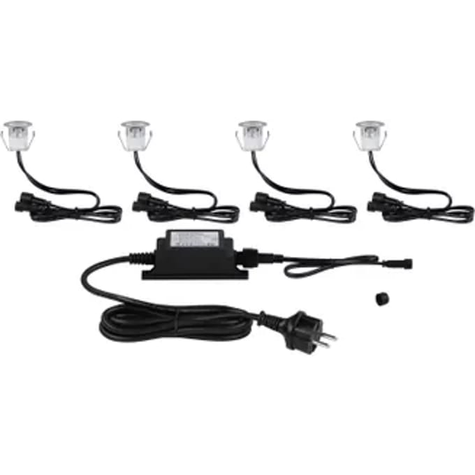Paulmann Outdoor Link & Light Grondspots Zilver Set 0,8w 4 Stuks