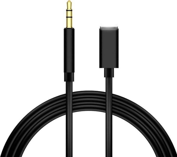 Lightning naar Jack 3.5MM kabel - AUX Kabel geschikt voor iPhone - Zwart - 1Meter - Telefoonkabel - CHPN