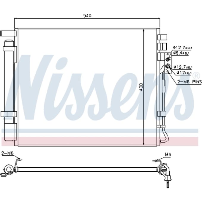 Condensator, airconditioning NISSENS 940272