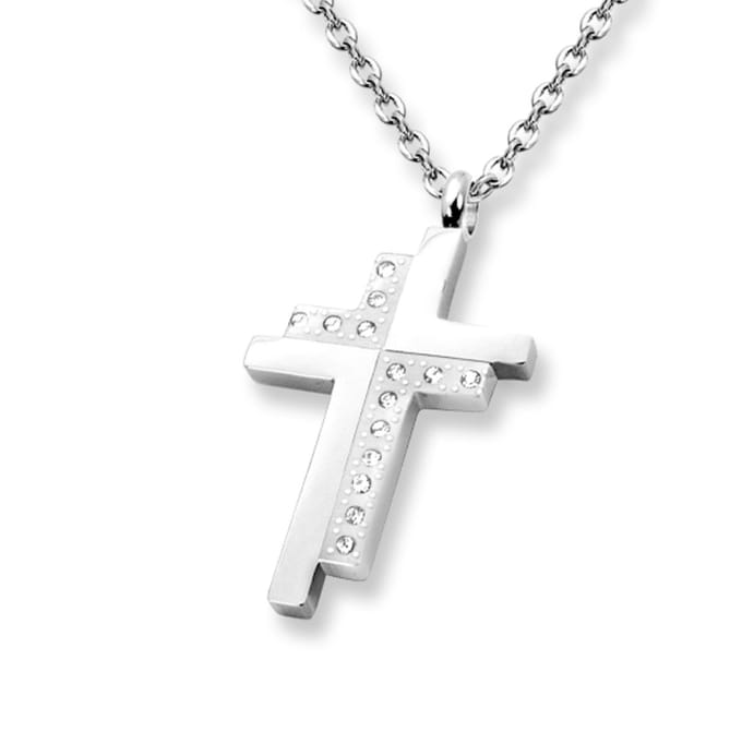 Amanto Ketting Daiji - 316L Staal - Kruis - 38x21mm - 60cm