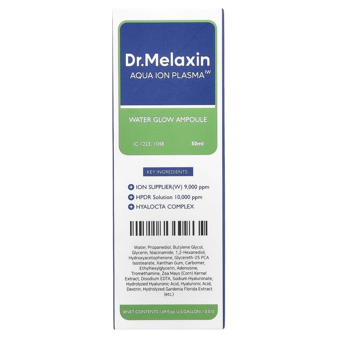 Dr.Melaxin, Aqua Ion Plasma, Water Glow Ampoule, 50Ml(1.69Fl Oz) blue