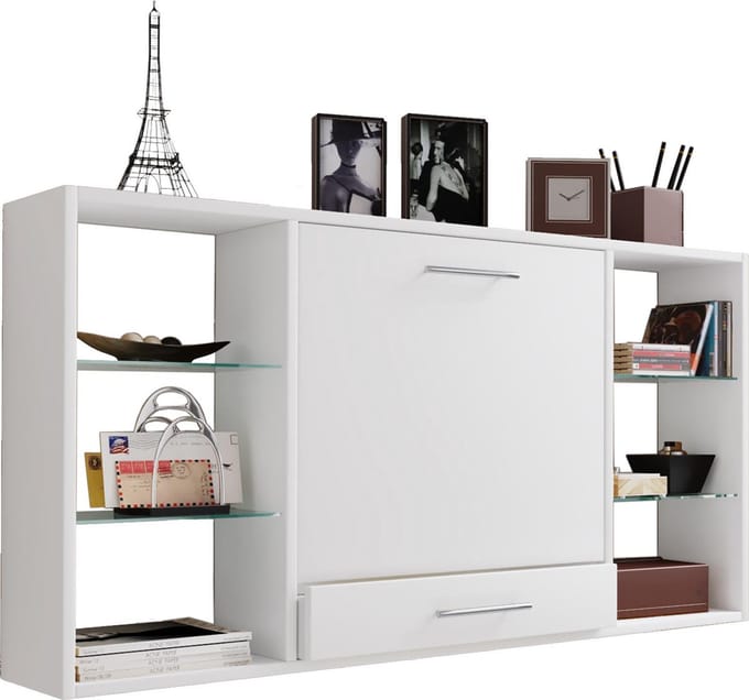 Houten wandbureau Computerbureau lade Teala
