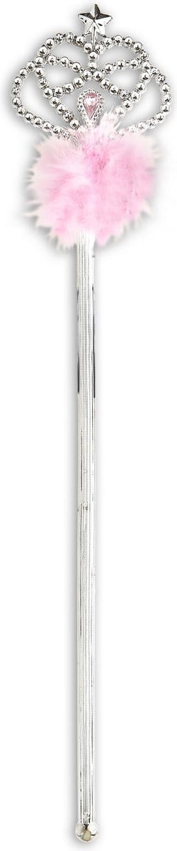 Feeënstaf zilver met marabou