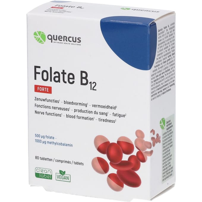 Quercus Folate B12 Forte 80 Smelttabletten