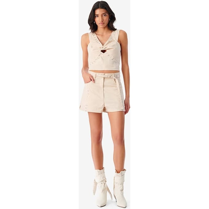 IRO Paris Rimi Light Beige Maat: L | Korte Broeken Outlet | Dames | Beige