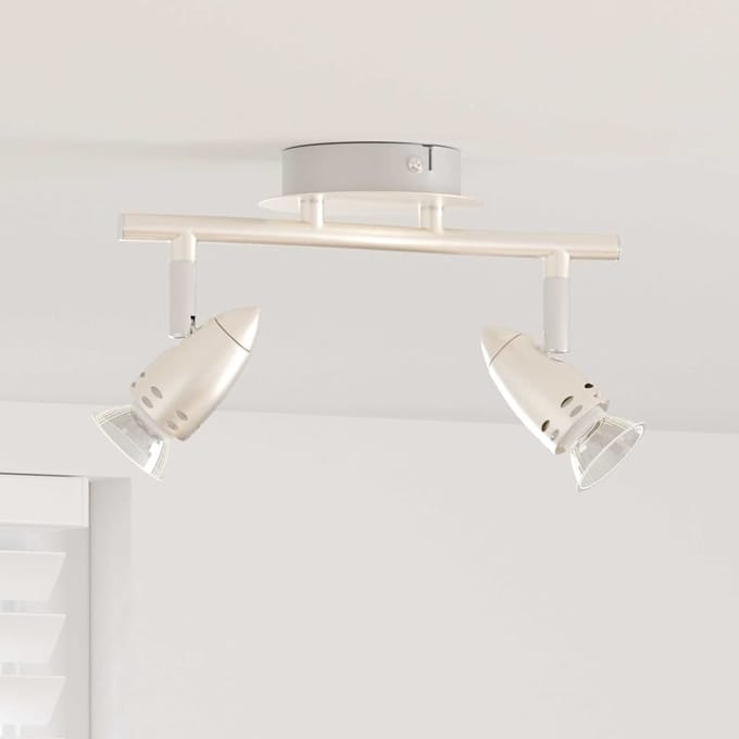 vidaXL Plafondspot met schijnwerpers Nikkel 27 x 10 x 12 cm Metaal