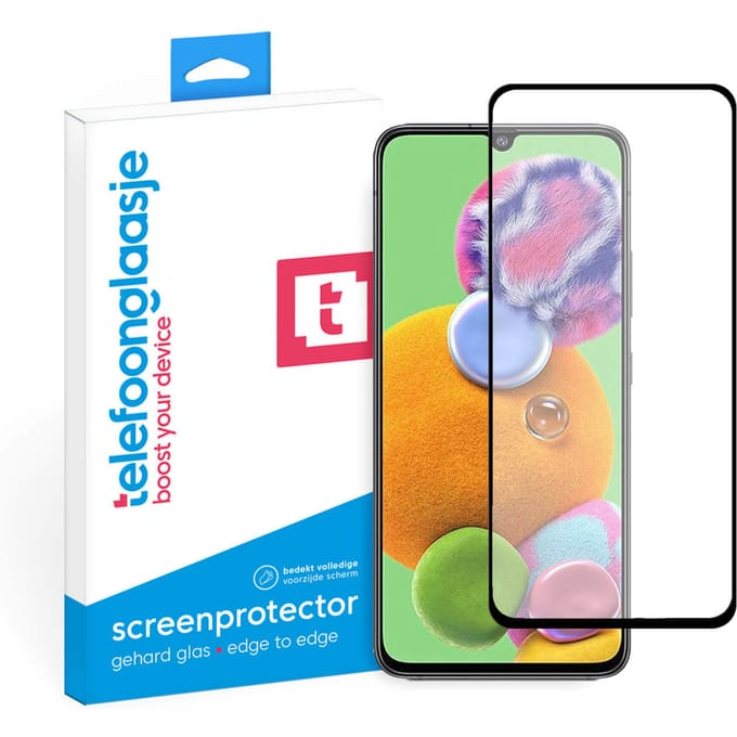 Samsung Galaxy A90 screenprotector gehard glas Edge to Edge