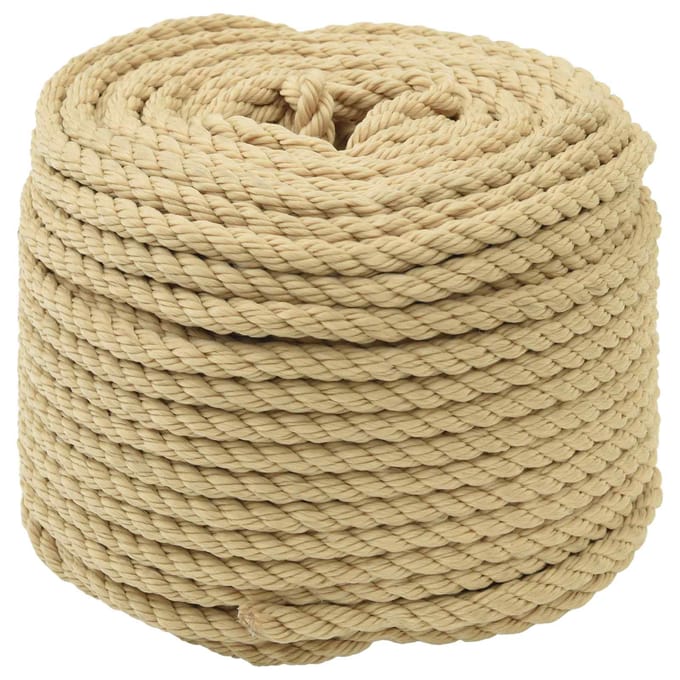 vidaXL - Boottouw - 8 - mm - 25 - m - Naturel