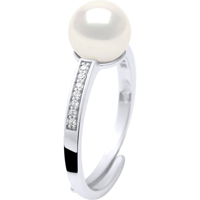 Ring Sieraden - Echte GeCultiveerde Zoetwater Parel Rond 7-8 mm