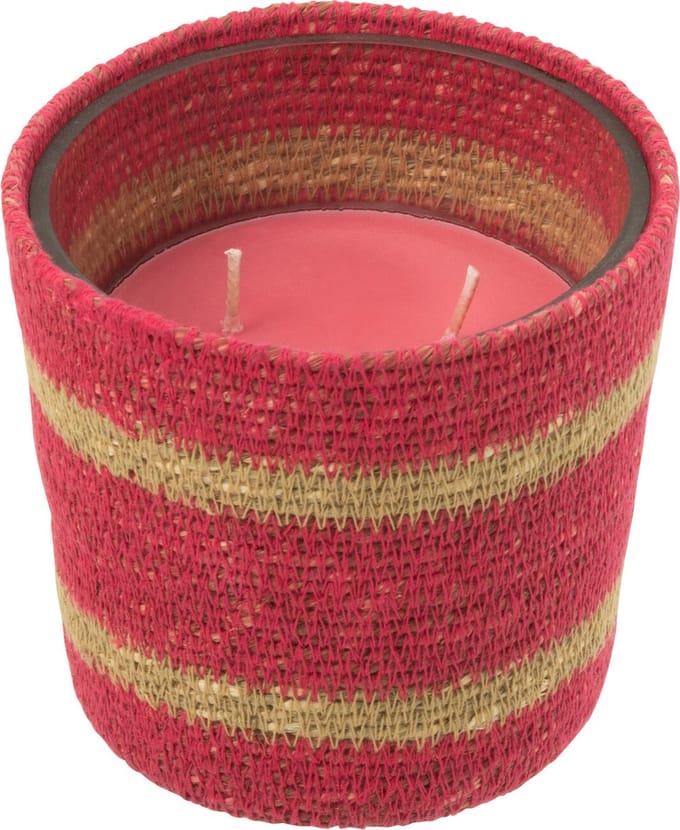 J-Line geurkaars Mand - Tender Roze - roze - small - 45U