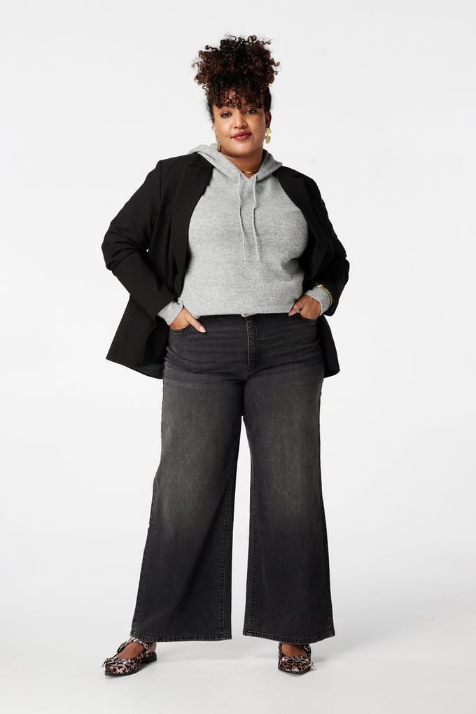MS Mode Jeans Wide leg jeans met hoge taille