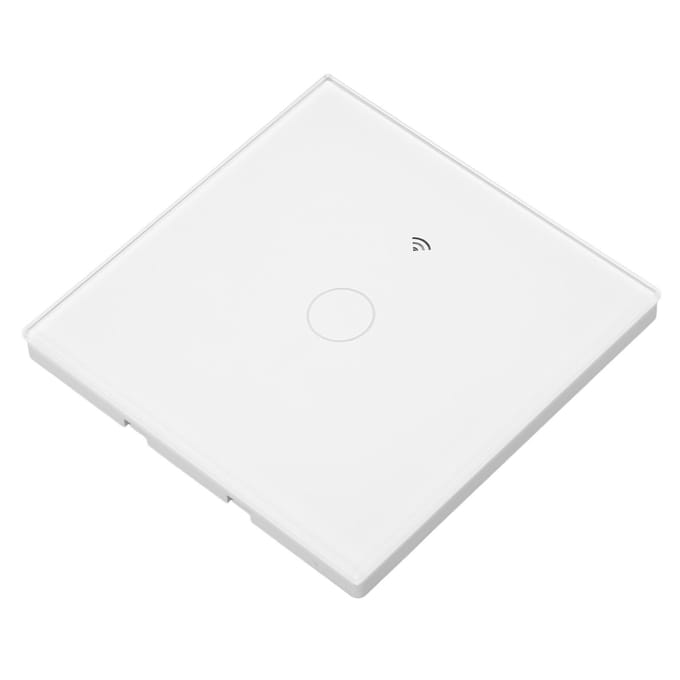 WiFi RF Lichtschakelaar Touch Control Waterdicht Glazen Paneel Ondersteunt Spraakbesturing Slimme Muurverlichting white
