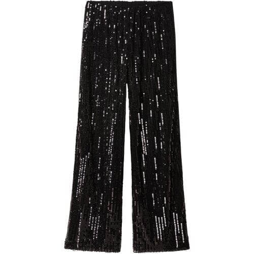 ESMARA Dames broek met pailletten (Zwart, M (40/42))