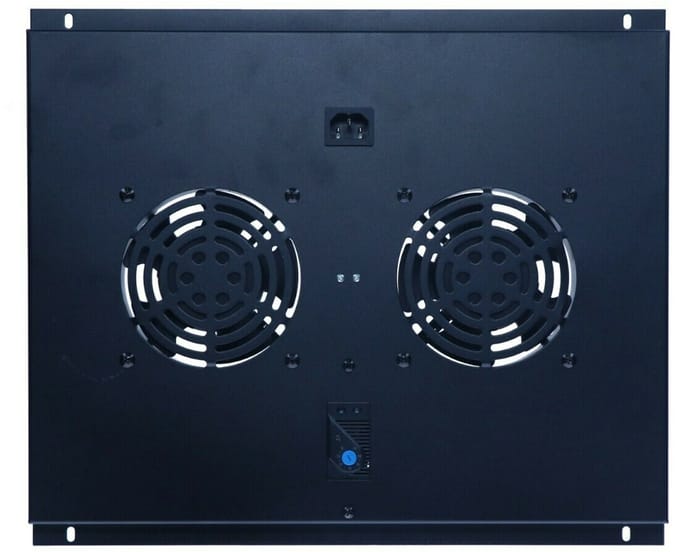 DSIT Fan-pakket met 2 ventilatoren en thermostaat geschikt voor 600mm diepe staande serverkasten - serverbehuizing - serverrack