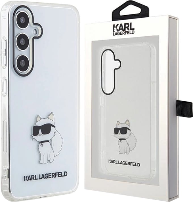 Hoes voor Samsung Galaxy S24+ S926, Karl Lagerfeld, IML Luxury Choupette, Transparant