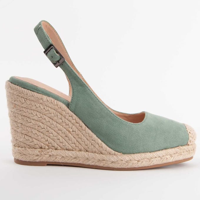Montevita Espadrilles Met Een Sleehak Balenci7 Groen