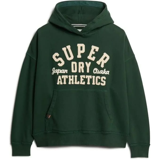 Superdry - Athletic Essentials oversized hoodie met applicatie - Dames - Hoodies