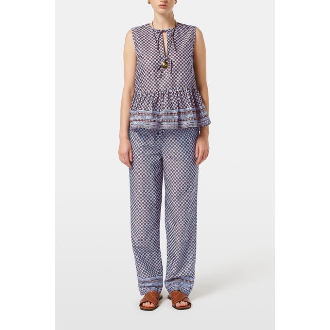 Scotch & Soda Bow Details Top Block Print Size: 36 | Tanks & Camis Outlet | Dames |