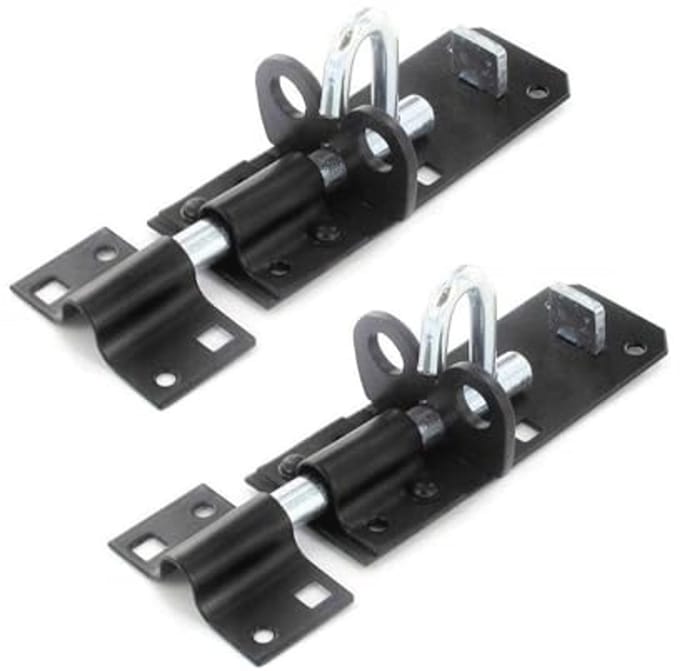 Sterke schuifbare afsluitbare padbolt (8 inch) voor schuurdeuren en poorten, 2 stuks