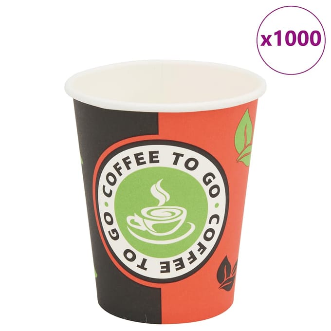 vidaXL - Wegwerp - koffiebekers - papier - 240 - ml - (8 - oz) - 1000 - st