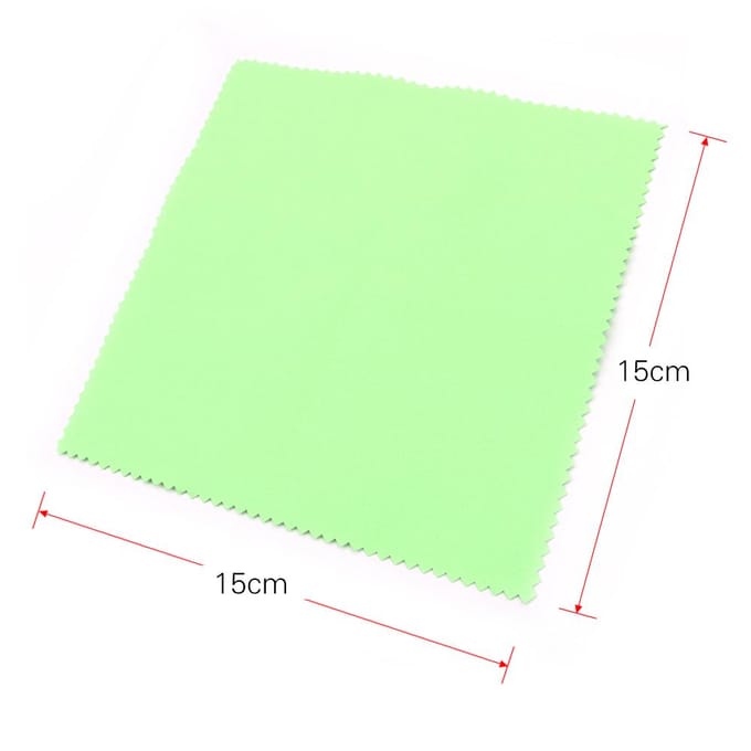 Muziekinstrumenten Reinigings- en Polijstdoek 15cm*15cm Formaat Dubbelzijdig Zachte Microvezeldoek groen