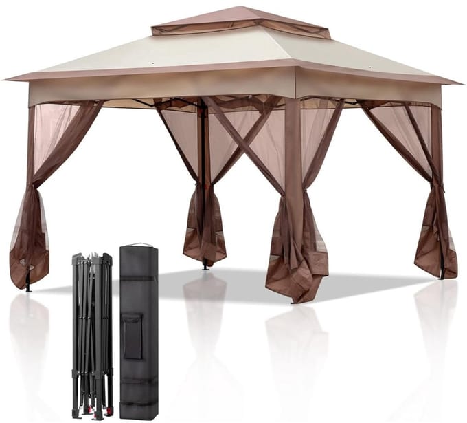 MKSS® Easy up Partyten - Paviljoen - Bruin