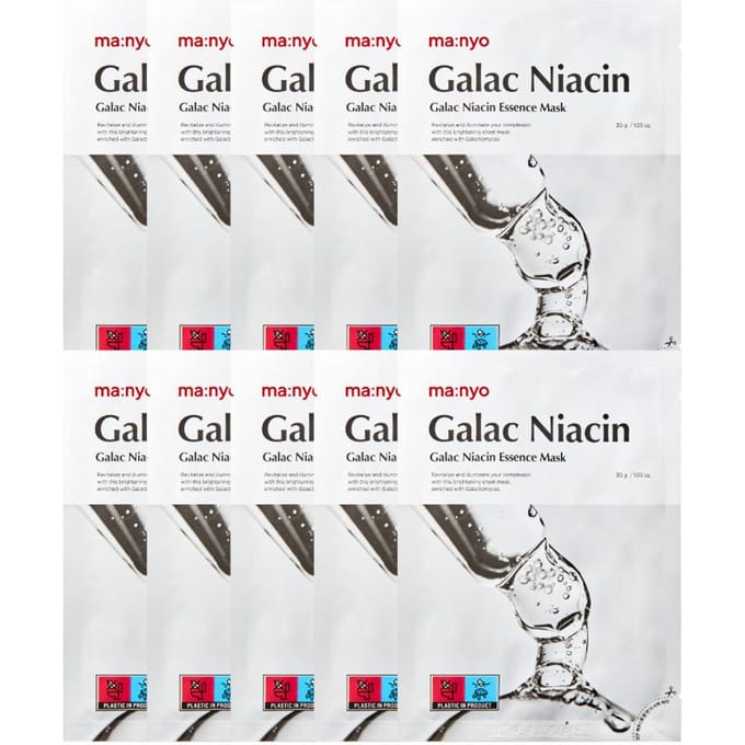 Masque Essence Galac Niacin Manyo 10 pièces BOUTIQUE AUTHENTIQUE white