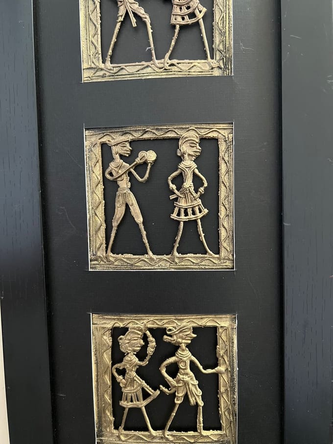 Chaque Decor Wall Art Warli Brass Figurine