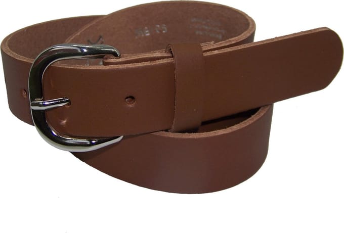 100% leer- 3 cm breed - Damesriem - cognac - taillemaat 90 cm.
