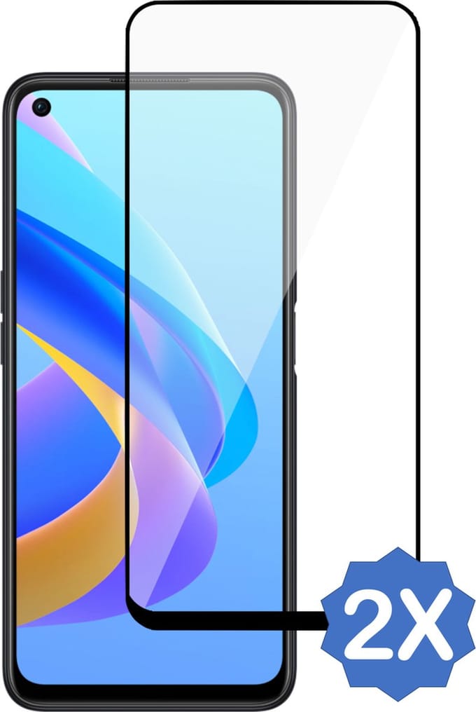 2x Geschikt voor Oppo A76 Screenprotector - Gehard Glas Geschikt voor Oppo A76 Full Screen Protector