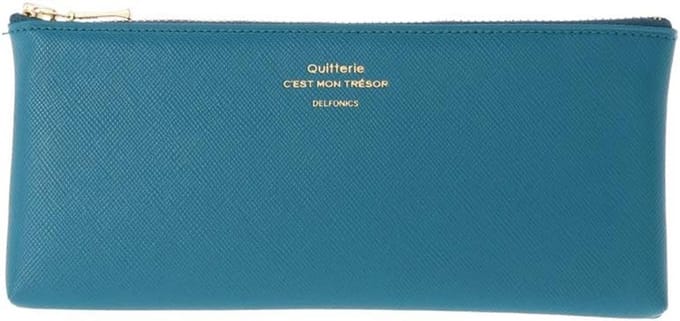 Waterdichte PVC Etui met Ritssluiting en Textuur - Turquoise