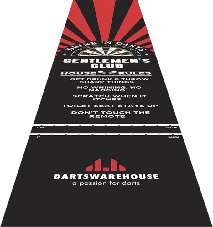 DWH Gentlemens Club Dartmat 300x60