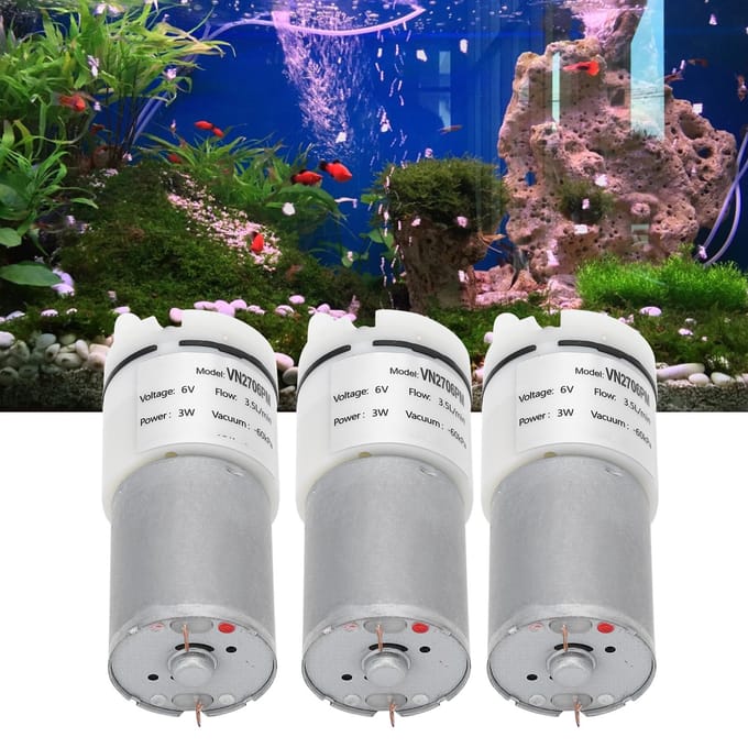 3 Stuks Micro Waterpomp Mini Onderdompelbare Motor Aquarium Lucht Accessoires DC6V VN2706PM