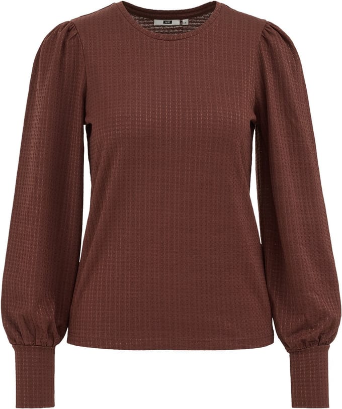 WE Fashion Dames jersey top met structuur