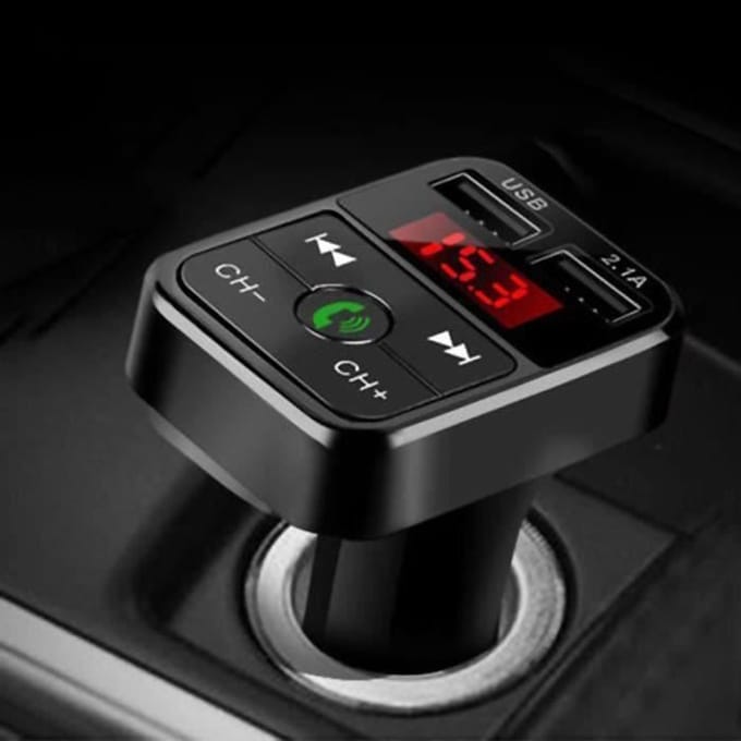 Bluetooth FM-zender - YYV - Draadloze radio-adapter - USB-lader - MP3-speler - Zwart