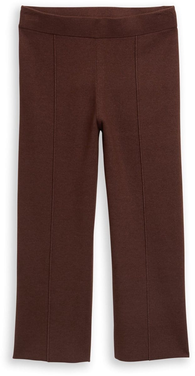 Tom Tailor - Culotte gebreide broek - Maat 46 - dark pecan brown melange