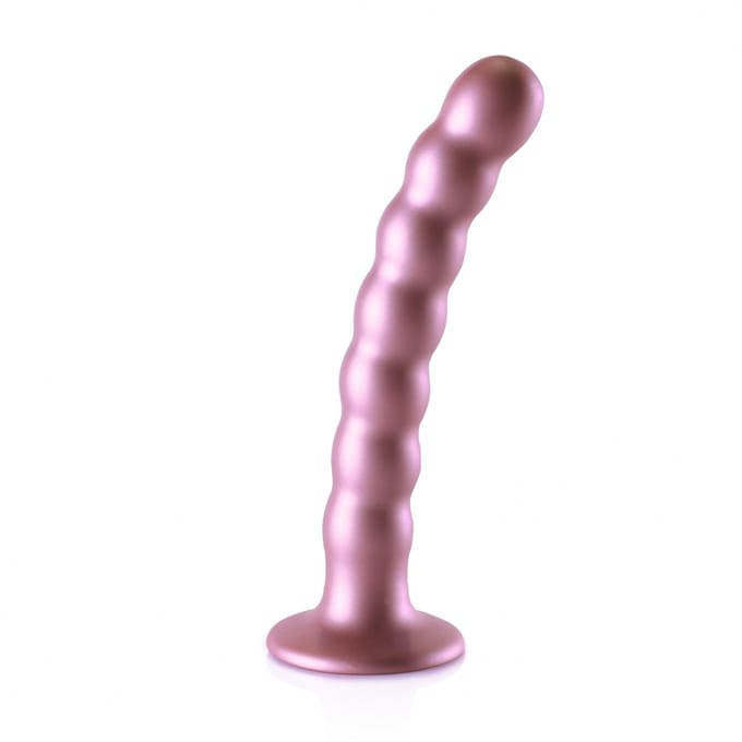 Shots - Ouch! OU823ROS - Beaded G-Spot Dildo - 6,5'' / 16,5 cm - Rose Gold