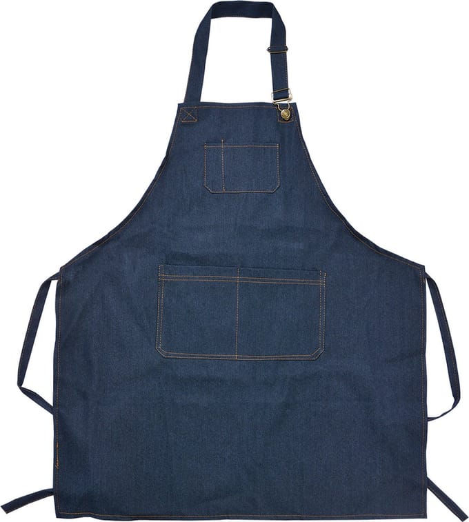 Clayre & Eef Keukenschort 77x68 cm Blauw Polyester