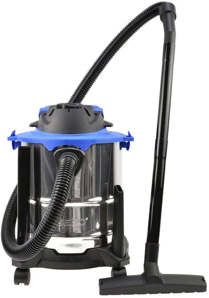 GEKO Industriële stofzuiger - nat en droog - 20L - 1250W - roestvrij staal