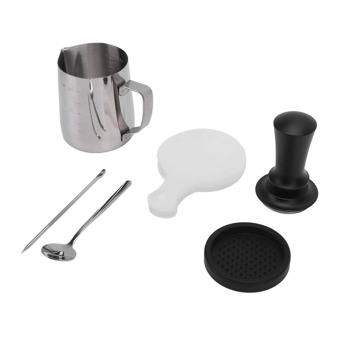 21-delige Koffietamper Set Roestvrijstalen Opschuitlepel Tampermat Koffieroerder Koffiesjablonen L gray