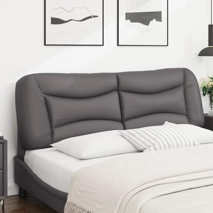 vidaXL - Hoofdbordkussen - "Hvar" - 160 - cm - kunstleer - grijs