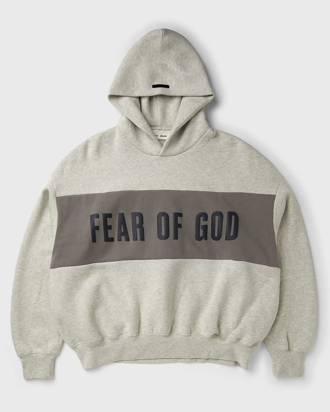 CROPPED RELAXED PANELLED HOODIE