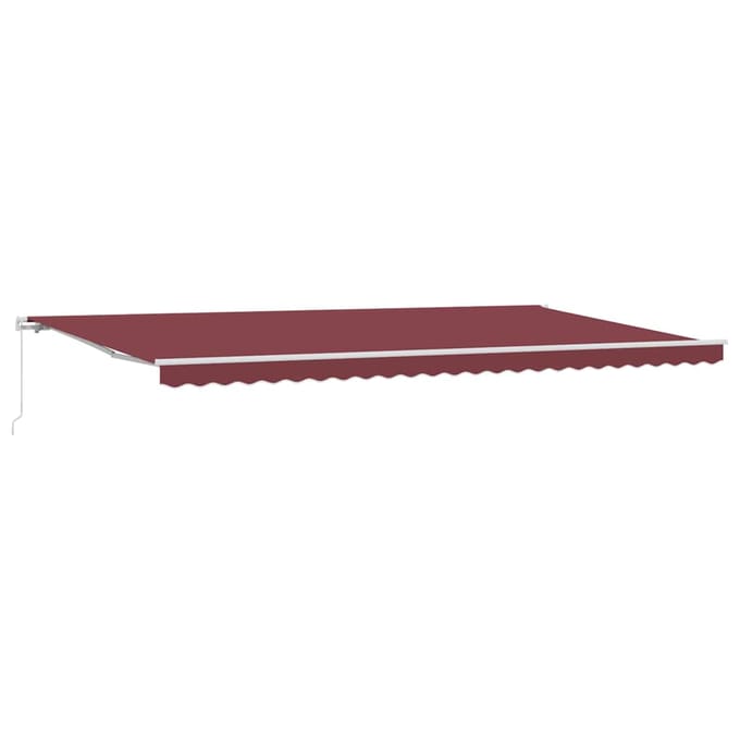 vidaXL - Luifel - handmatig - uittrekbaar - 500x300 - cm - bordeauxrood