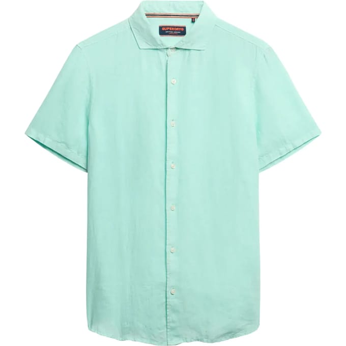 Superdry - Linnen vakantie-overhemd met korte mouwen - Heren - Shirts