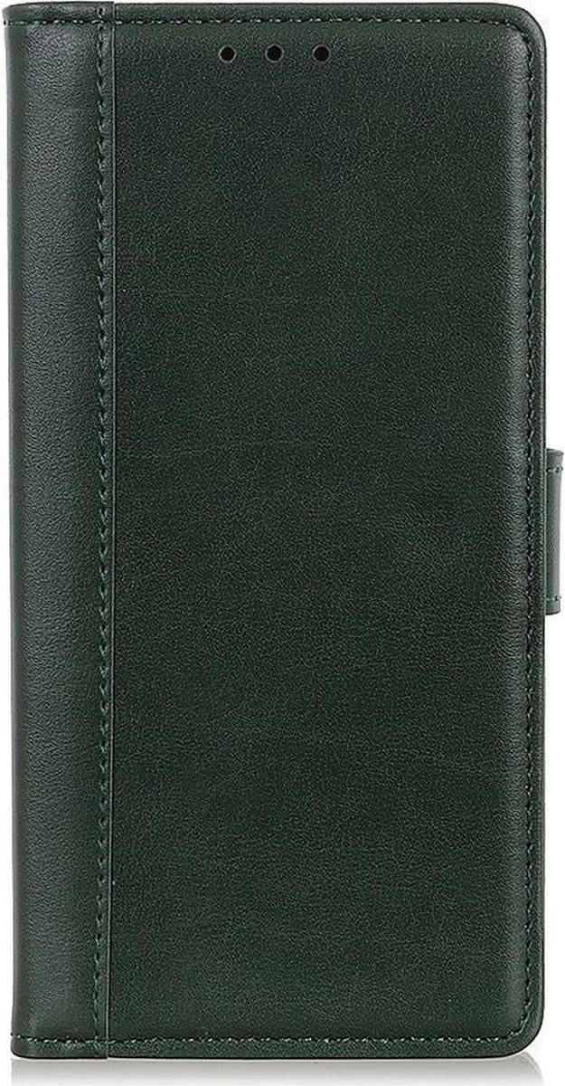 Shop4 - Nokia 1 Plus Hoesje - Wallet Case Grain Groen